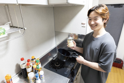 自炊も楽しんでいます♪