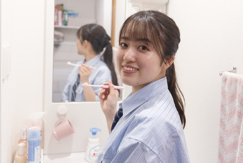 洗面台で朝の身支度もバッチリ☆