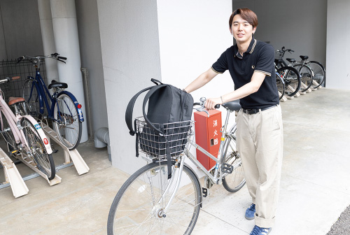 自転車で朝の移動もラクラク！